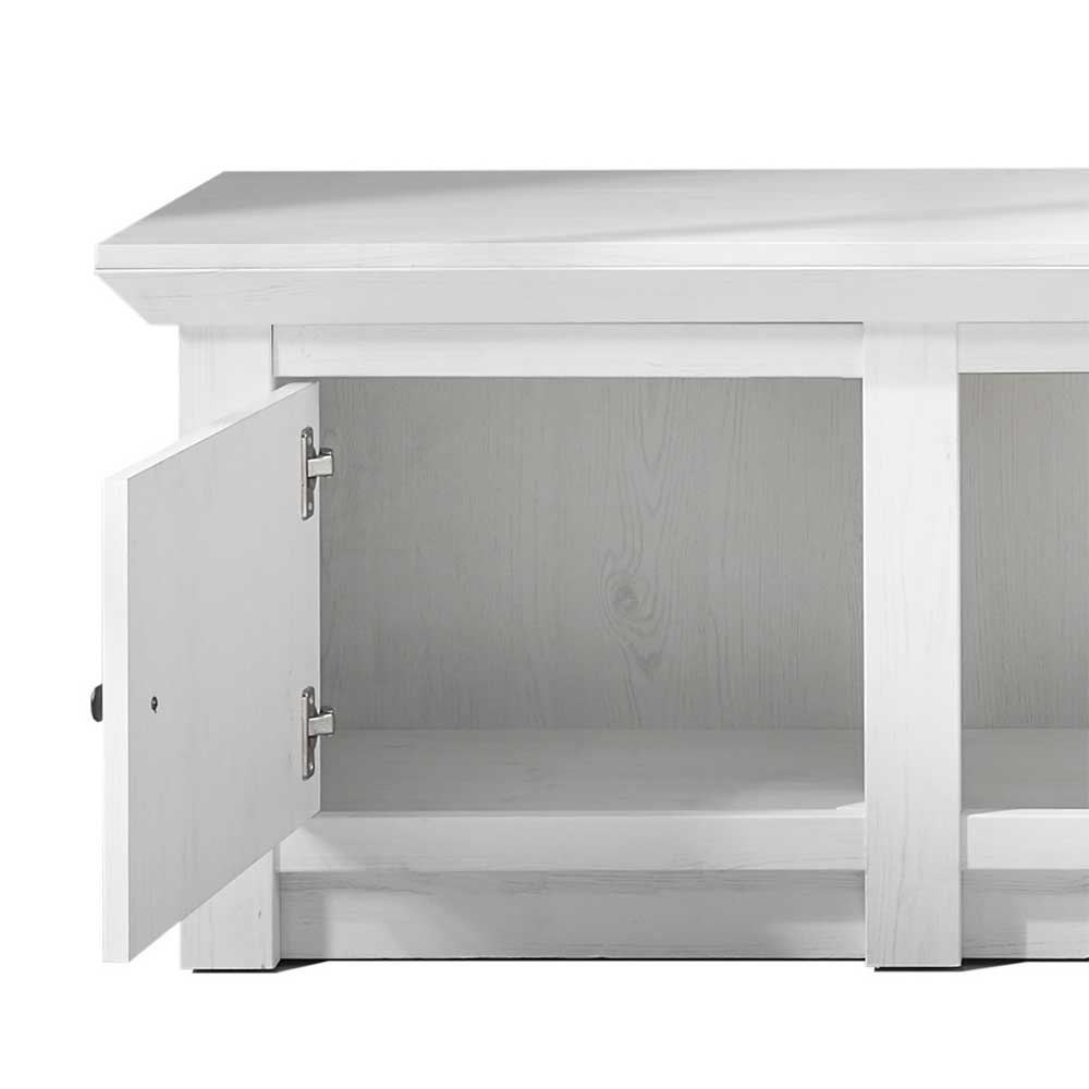 2-türiger Landhaus TV Schrank in Weiß - Chelles