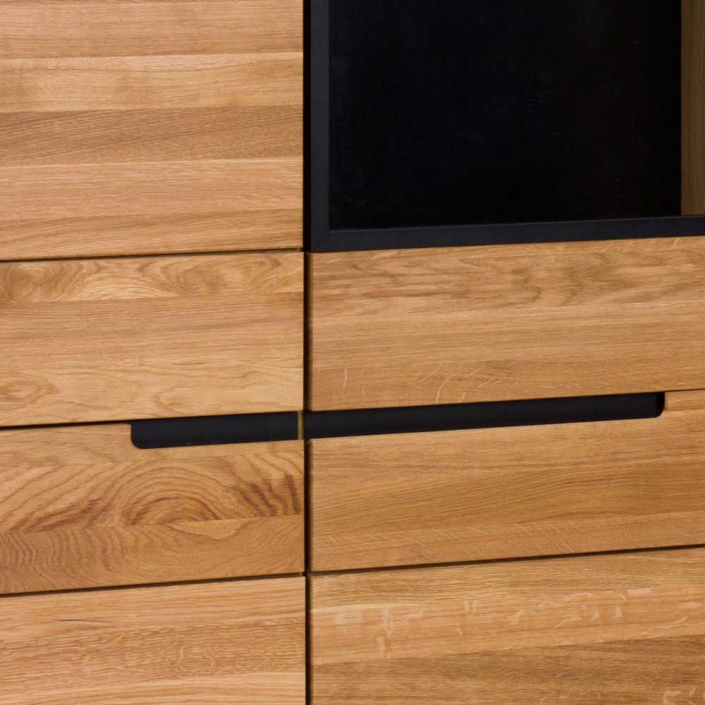 102x197x42 Wohnzimmerschrank mit Glas - 4-türig - Sennya