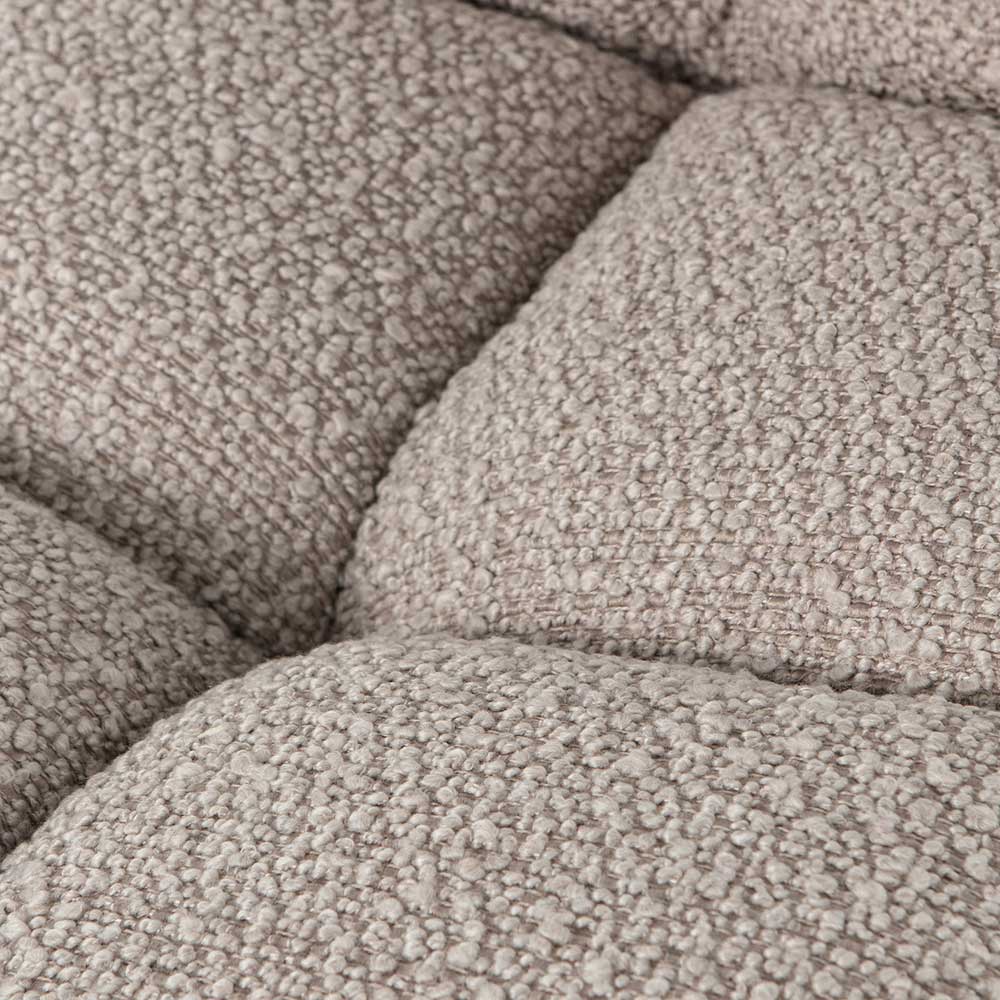 Drehbarer Polsterstuhl aus Boucle Stoff in Beige - Magan