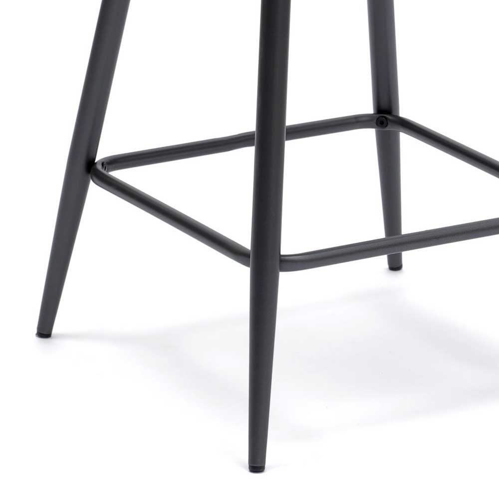 Stilvoller Barhocker mit Schalensitz Creditana Kunstleder Vintage Braun (2er Set)