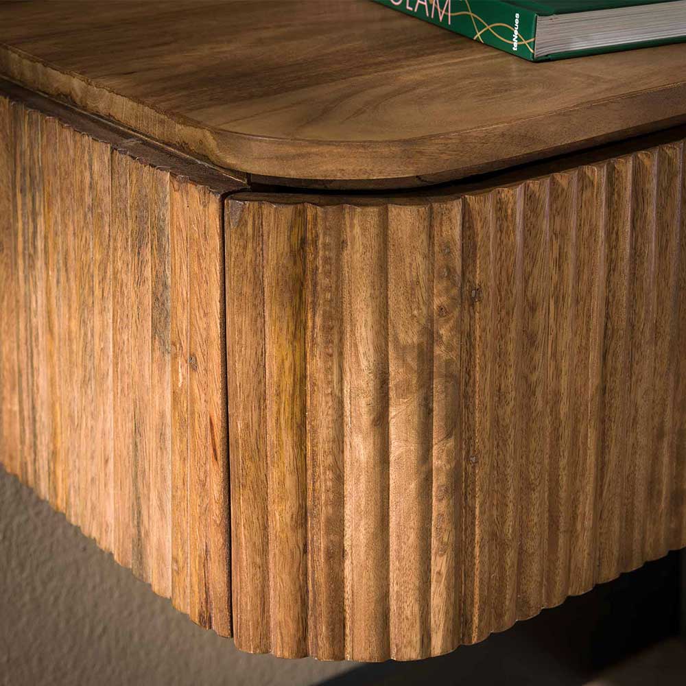 Nachtkonsole für die Wandmontage aus Massivholz - Izunamy