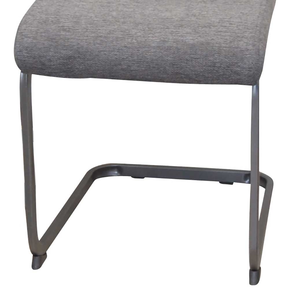 Freischwinger mit hoher Lehne in Anthrazit - Ray (4er Set)