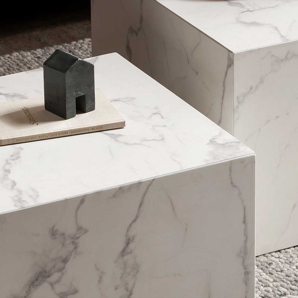 Zweisatz-Tisch in Block-Form - Teresa (zweiteilig)