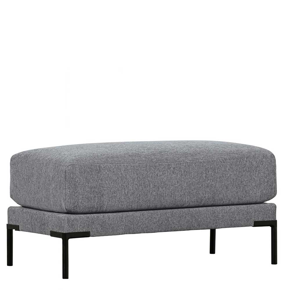 Wohnzimmerhocker in Jeansblau Chenille - Imonas