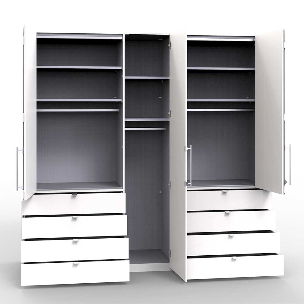 Schrank für weißes Schlafzimmer in 250cm Breite - Donpiave