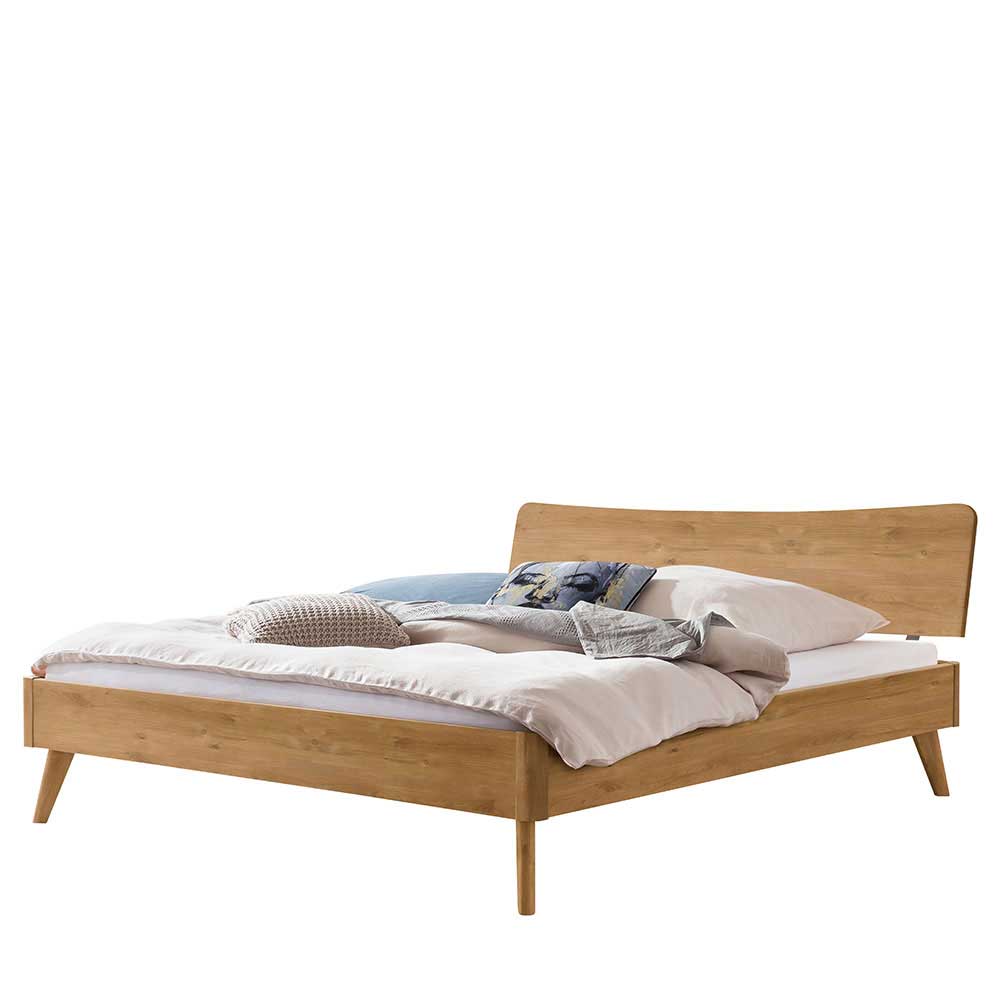 Wildeiche Bettgestell modern-elegant - Jahira
