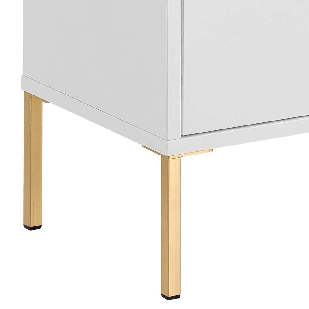 57x61x30 Waschbeckenschrank in Weiß & Gold - Nuszaleva