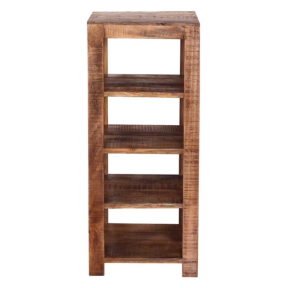 4 Fächer Regal aus Mangobaum Massivholz - Camelo