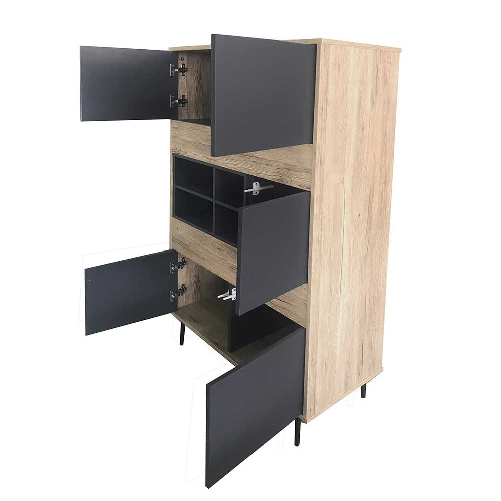 78x130x39 Highboard zweifarbig - Marica