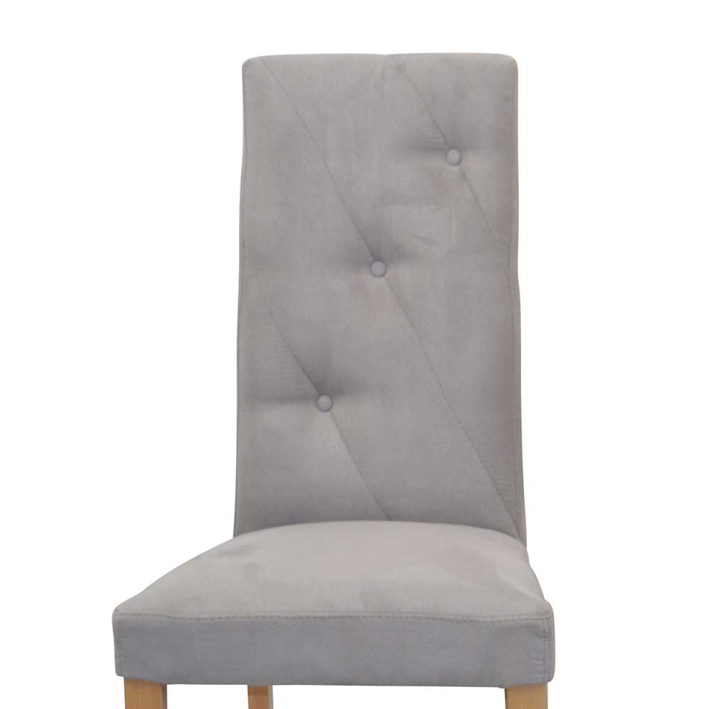 Esszimmerstühle in Taupe Microfaser - Justina (2er Set)