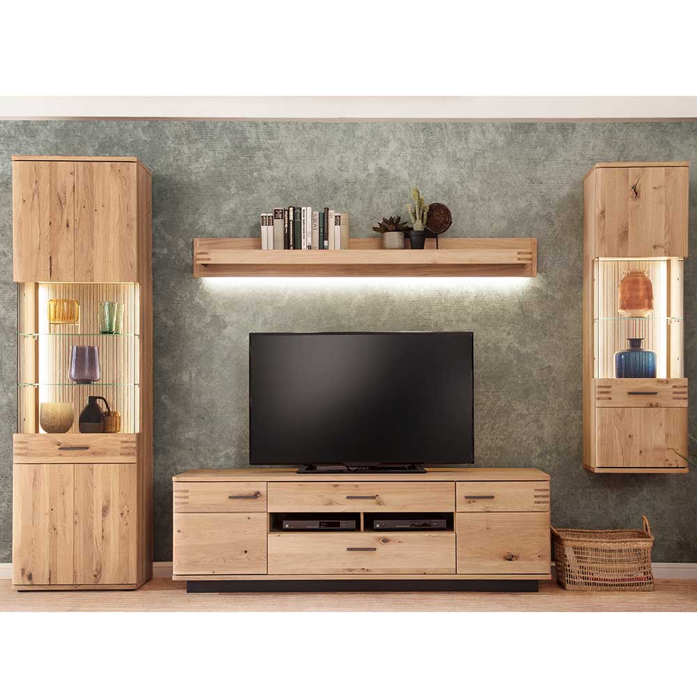 TV Wohnwand Möbel als Set - Crupean (vierteilig)