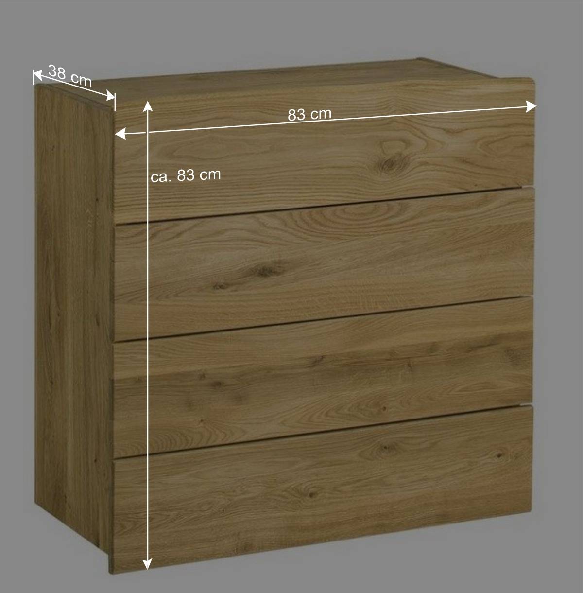 Holz Garderoben Set aus Eiche - Avidora (vierteilig)