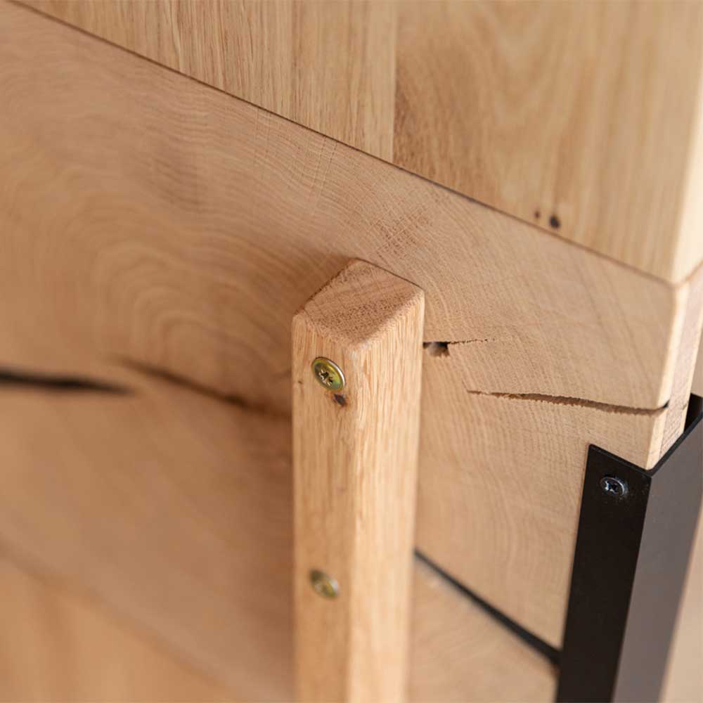 Eichenholz Sideboard mit Hirnholz Applikation - Deruta