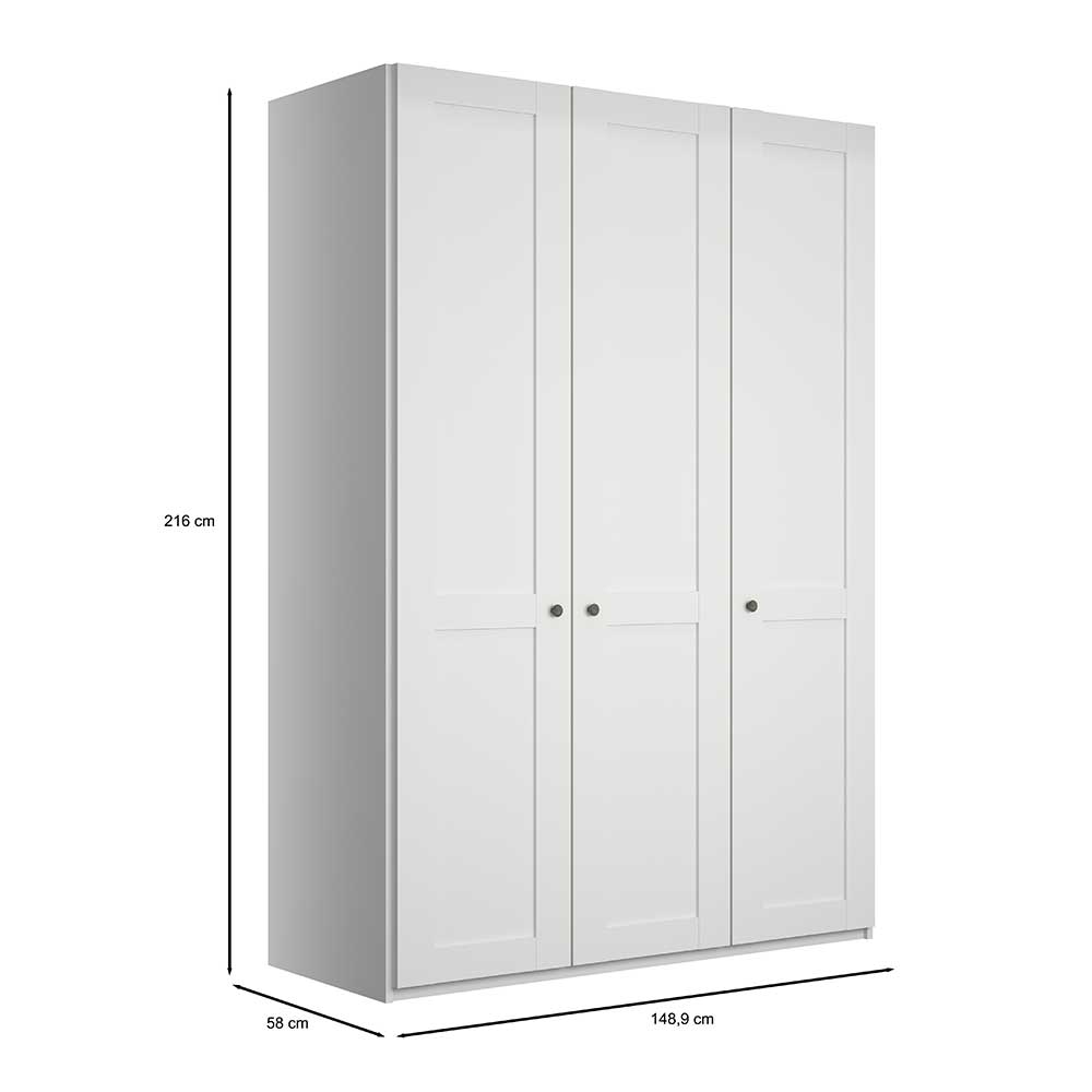 3-türiger Kleiderschrank 150 cm breit - Flinn