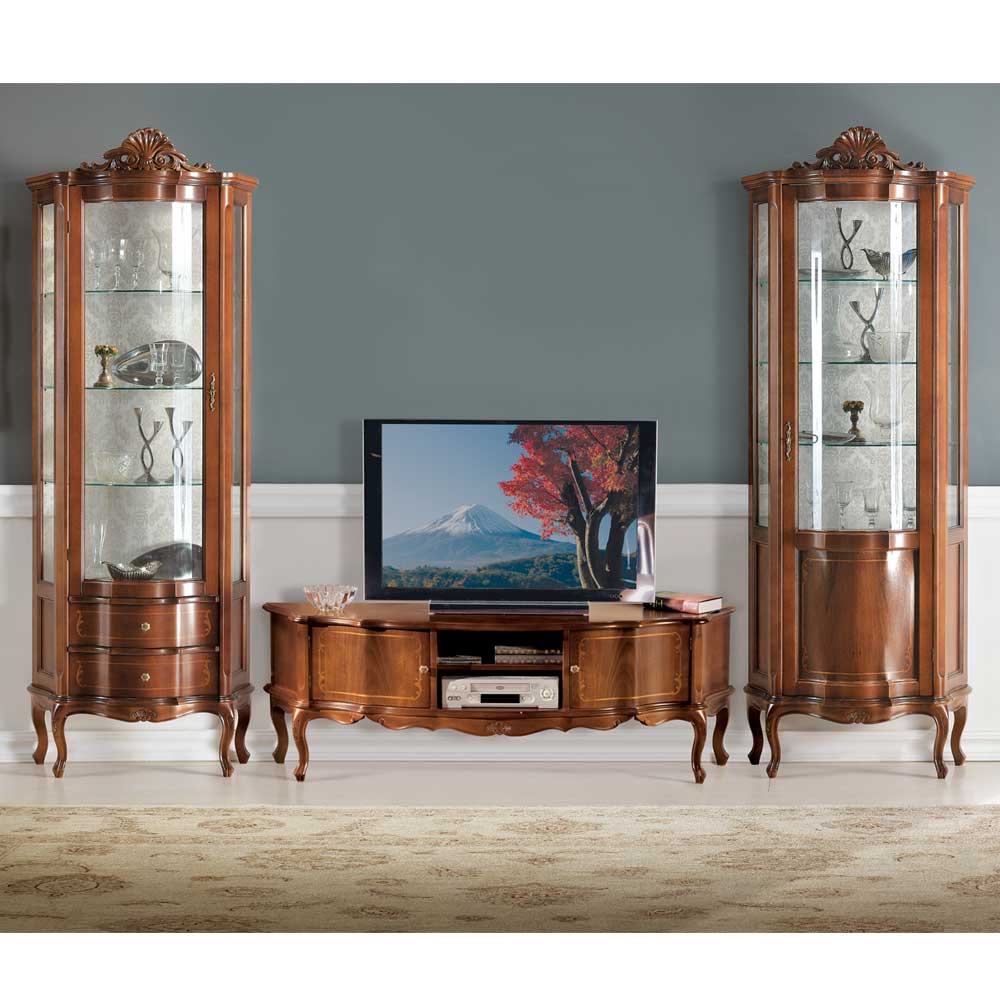 Hochwertige Vitrine im Barock Stil Dentro 214cm hoch