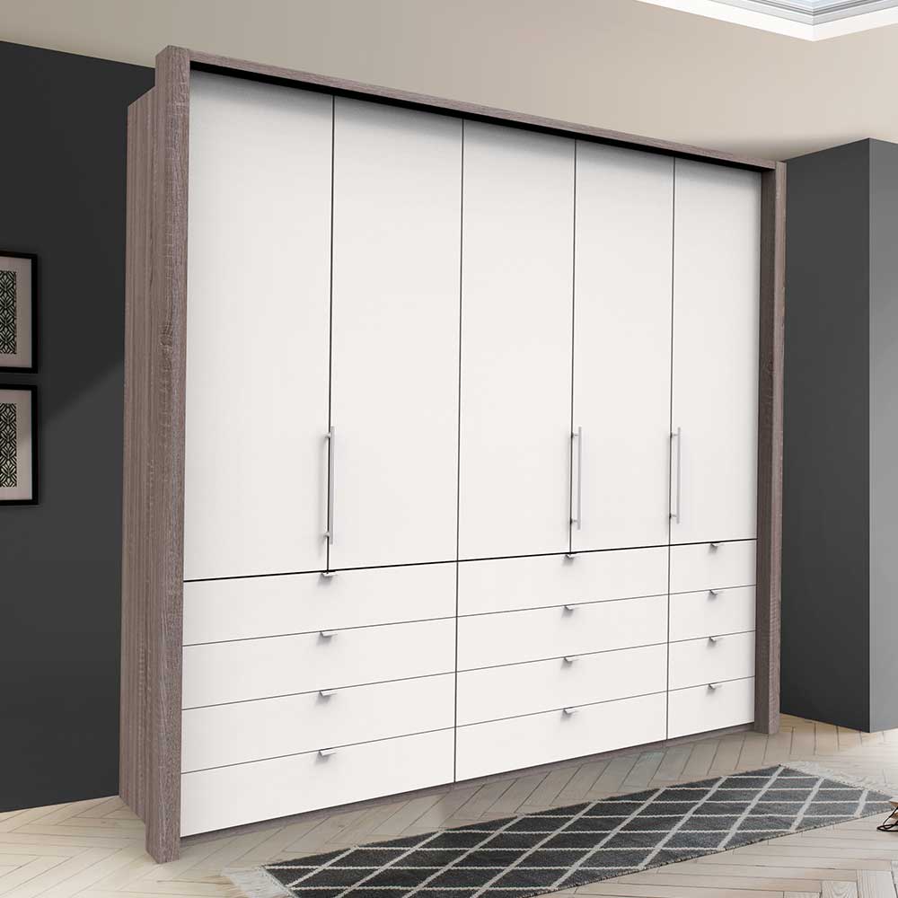 Hoher Kleiderschrank in Weiß - Tivierto
