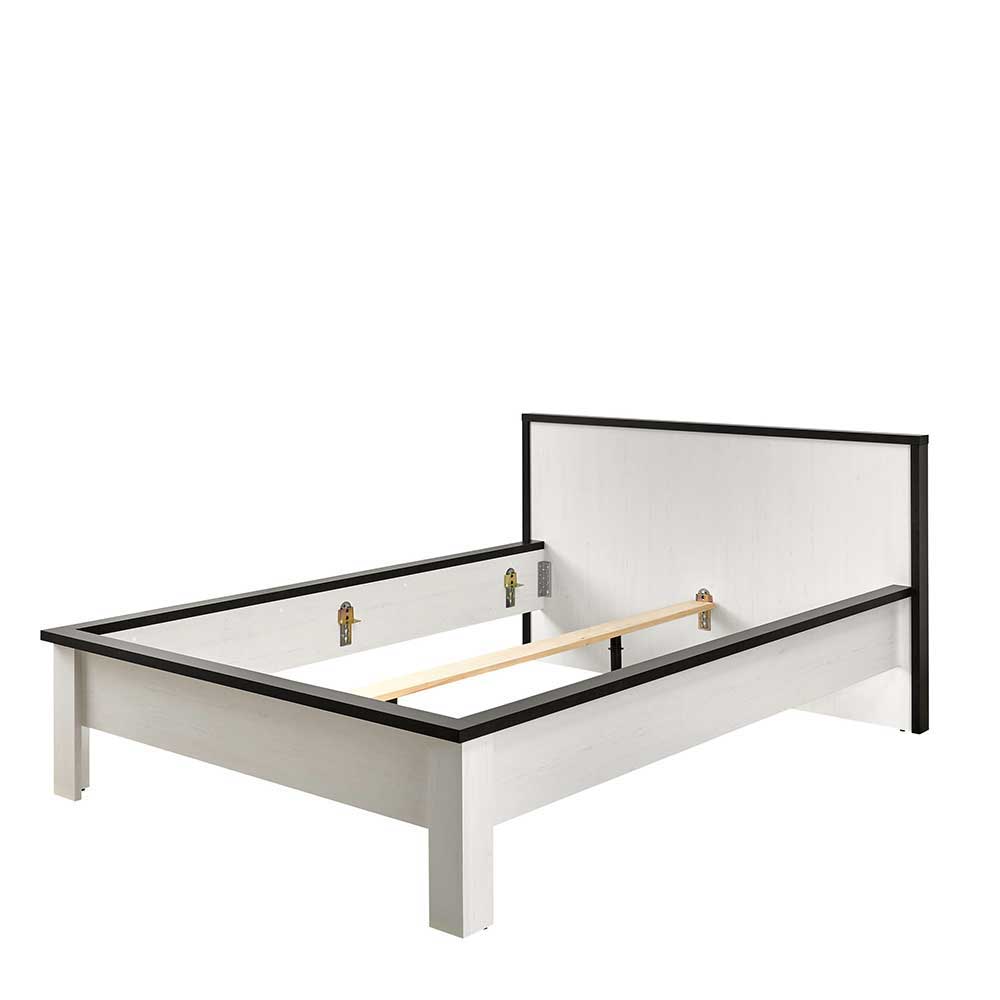 140x200 Modern Country Bett & Schrank - Tramos (vierteilig)