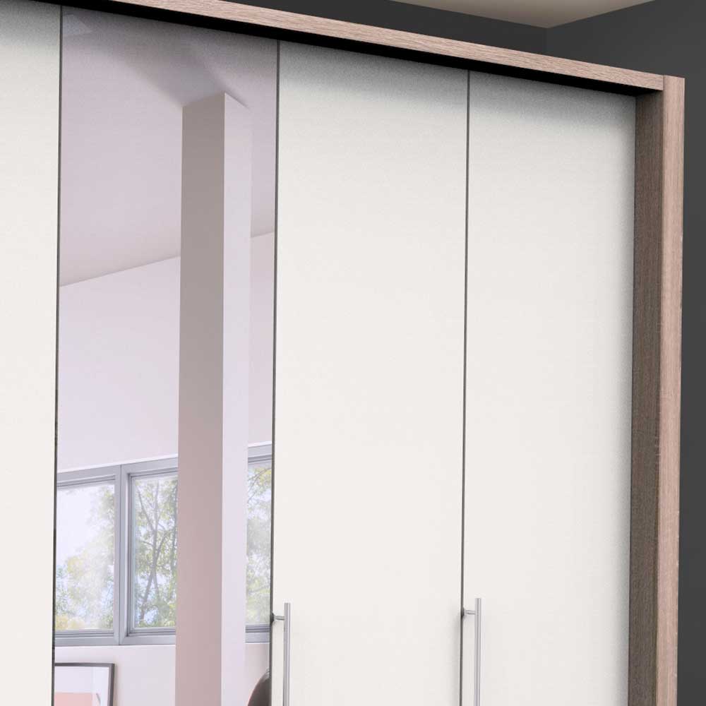 Kleiderschrank mit Spiegeltür & 2 Falttüren - Vaclyn