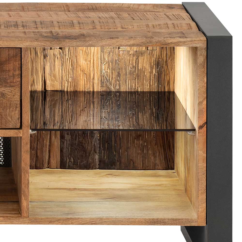 Design TV Board aus Recyclingholz & Metall - Acira