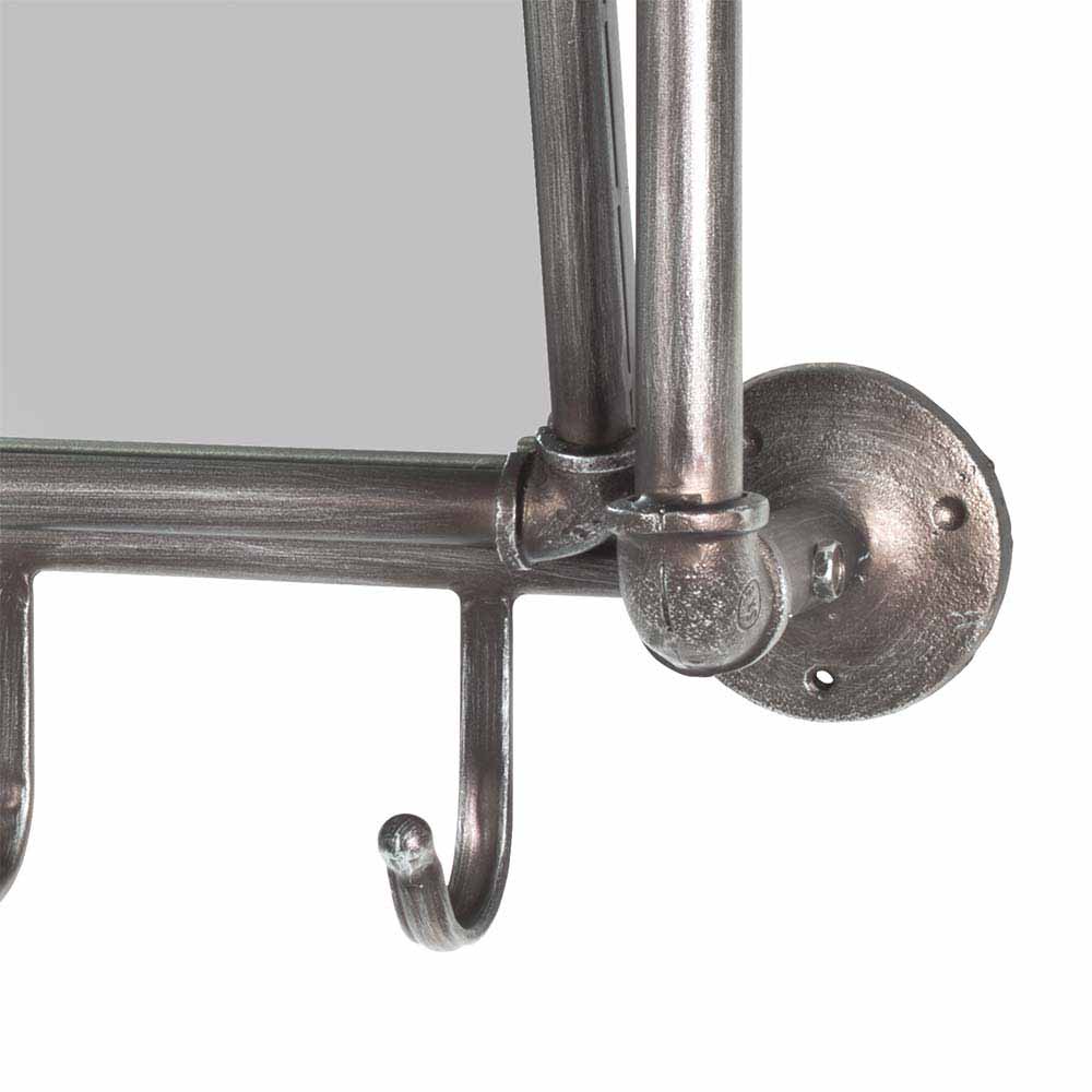 Industry Spiegel mit Rahmen aus Stahlrohren Manicos & 5 Haken