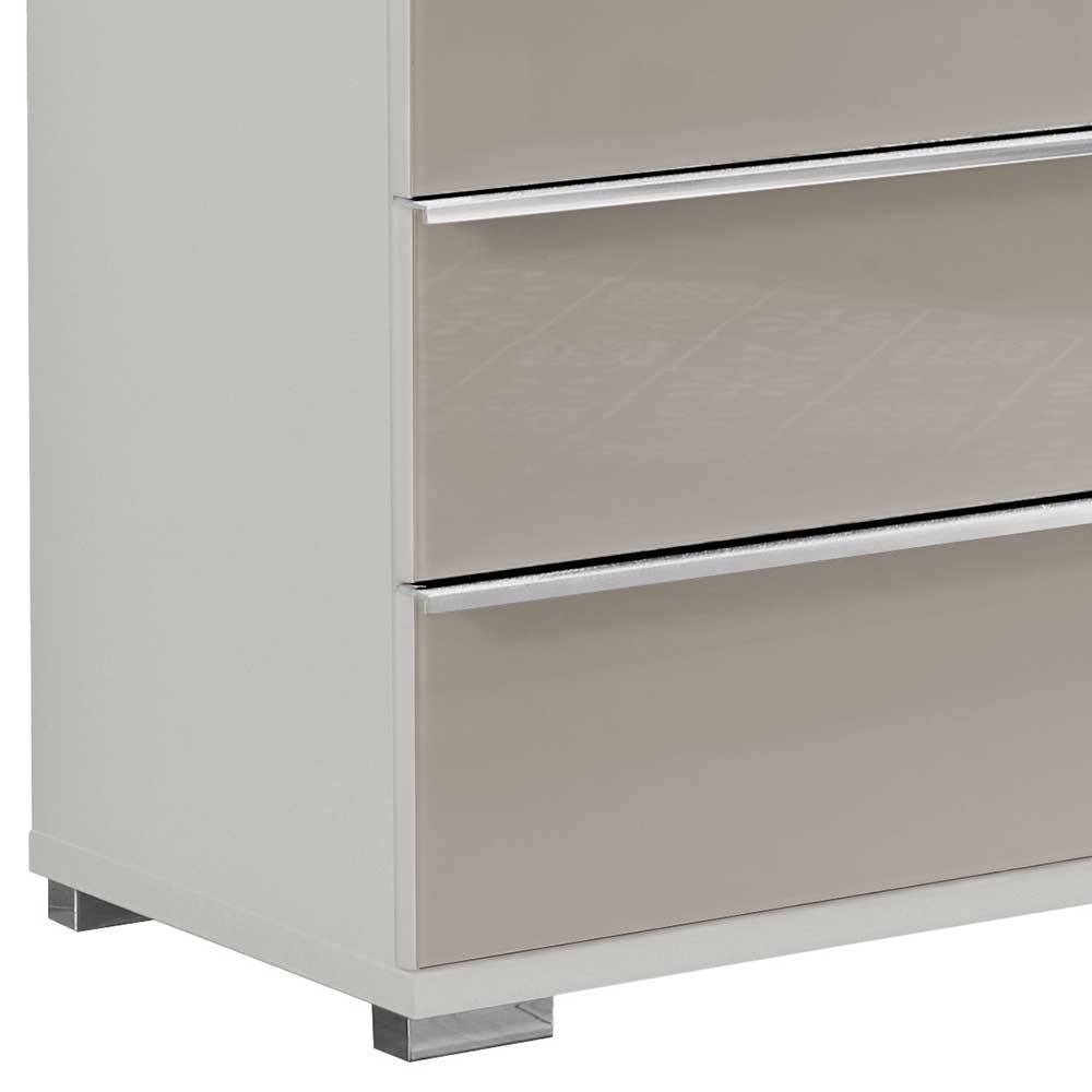 Zweifarbige Hochkommode 75 cm breit - Pascan