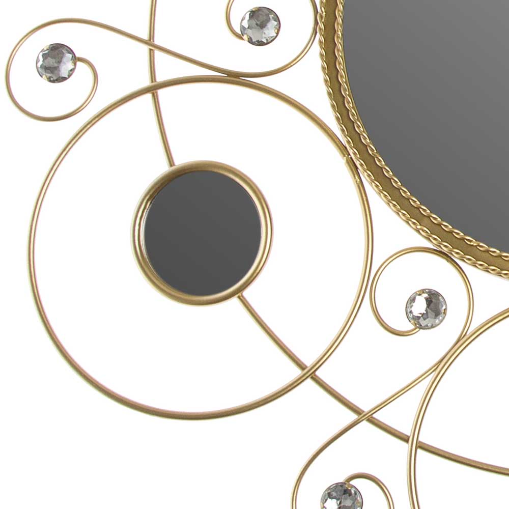 Designer Spiegel aus Metall in Gold - Vurian