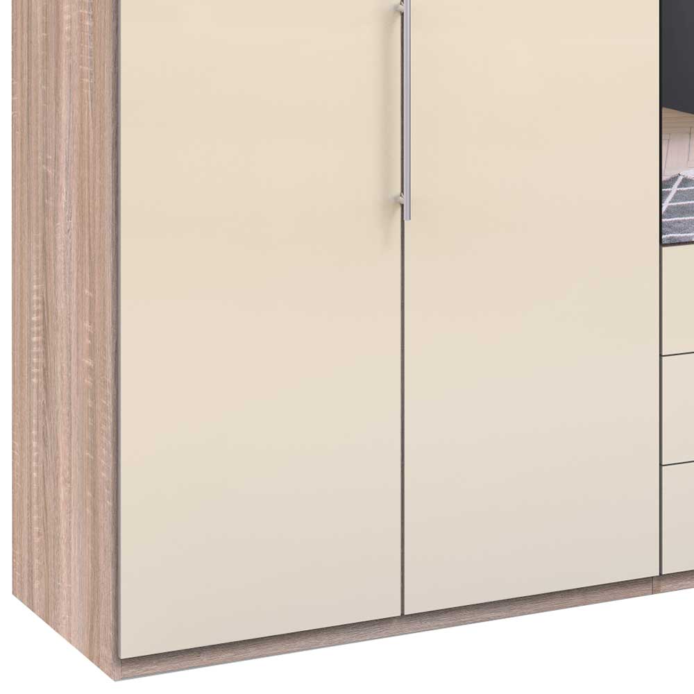 3m Kombi-Schlafzimmerschrank mit Spiegel - Rativian