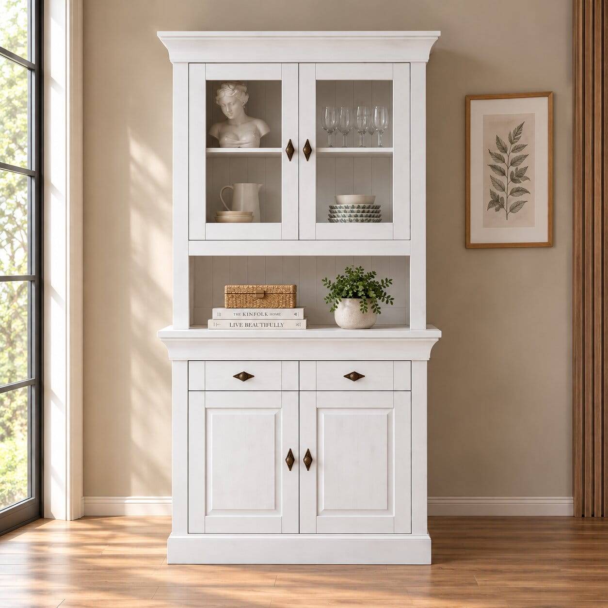 Landhausstil Buffetschrank Satumare in Weiß