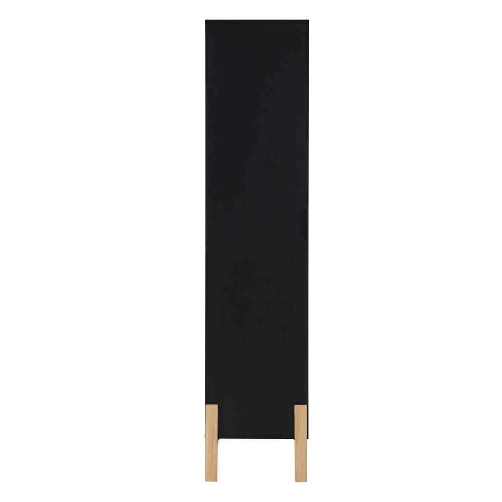 73x154x44 Regal in Schwarz & Pinie - Montpa