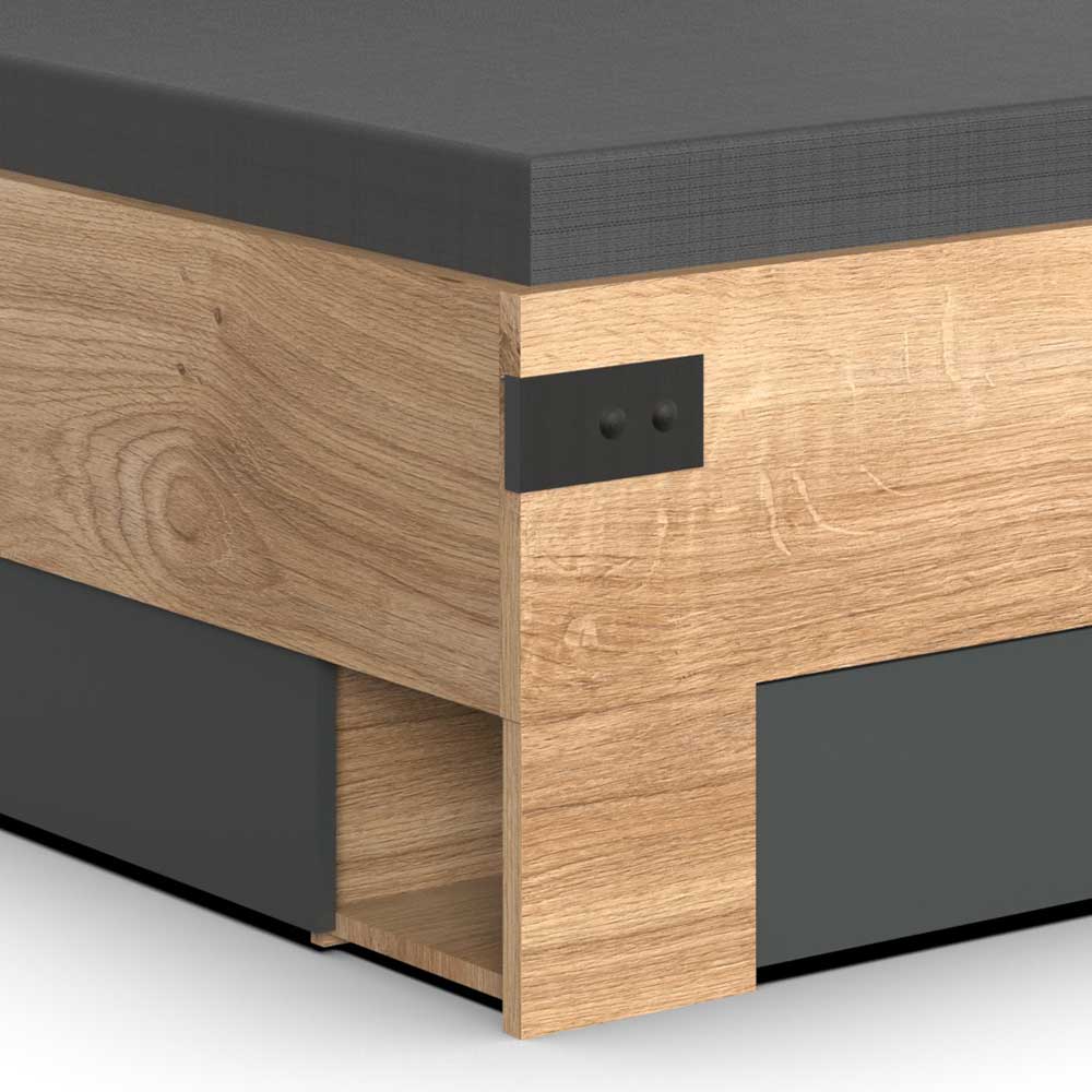 Stauraum Bett mit 180x200 cm Liegefläche - Enegal