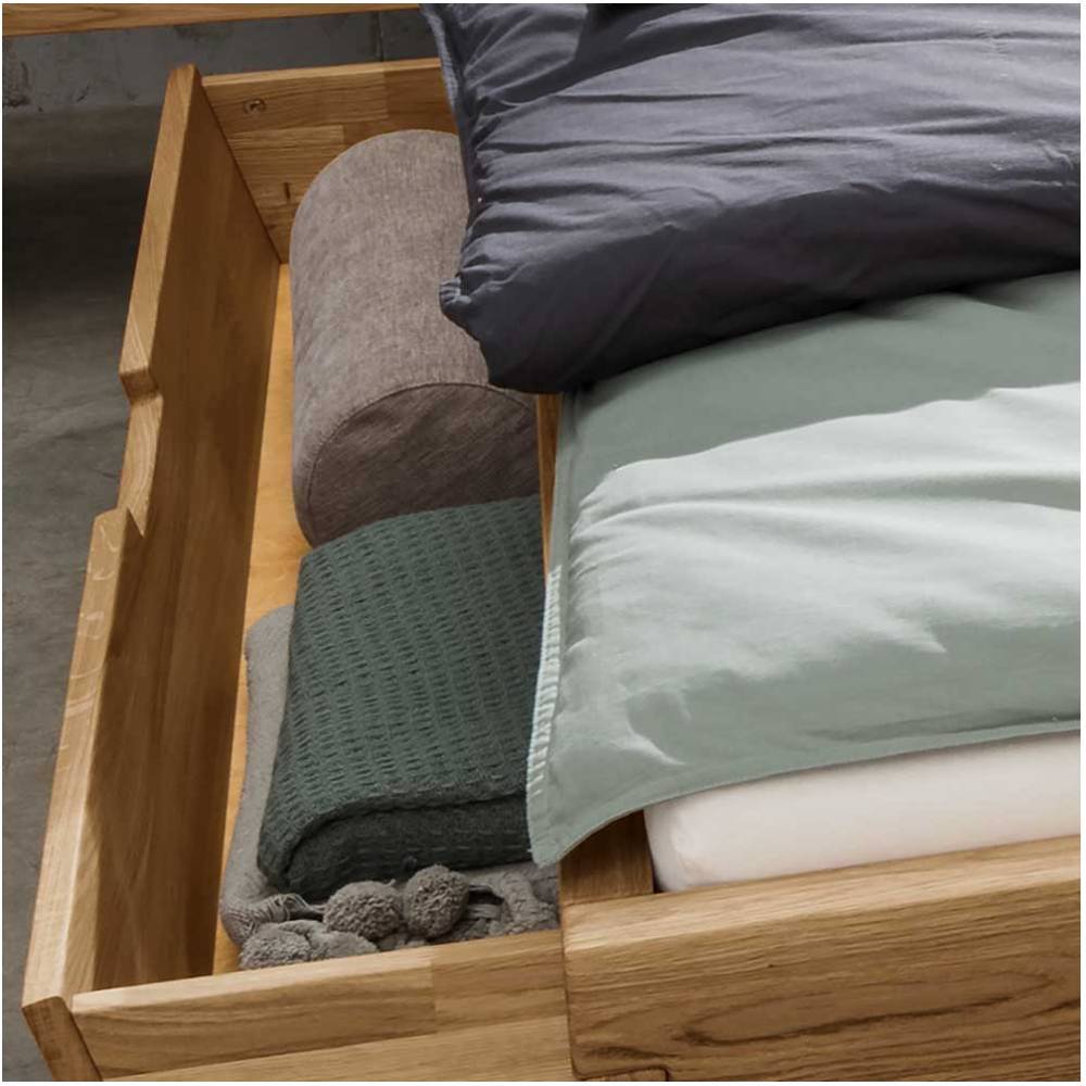 Doppelbett mit Nachtkonsolen Set - Aryvano (dreiteilig)