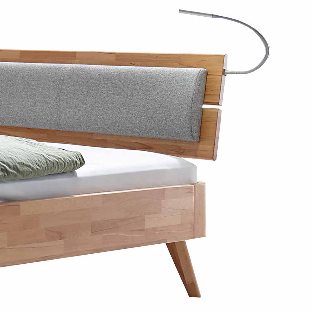 Mid Century Holzbett Lakohoma aus Kernbuche natur
