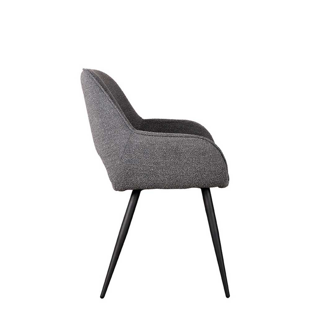 Esstisch-Sessel in Grau Boucle - Regison (2er Set)
