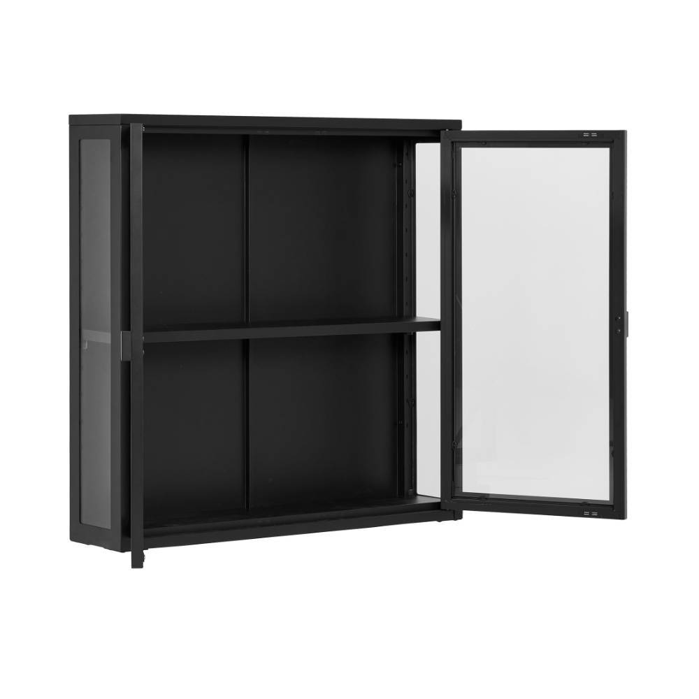 2-türige Hängevitrine in Schwarz - Entury
