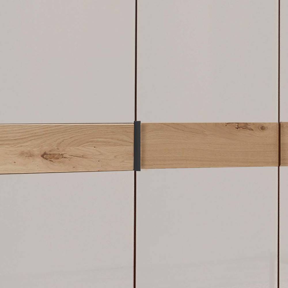 4-türiger Kleiderschrank mt weißer Glasfront - Crucav
