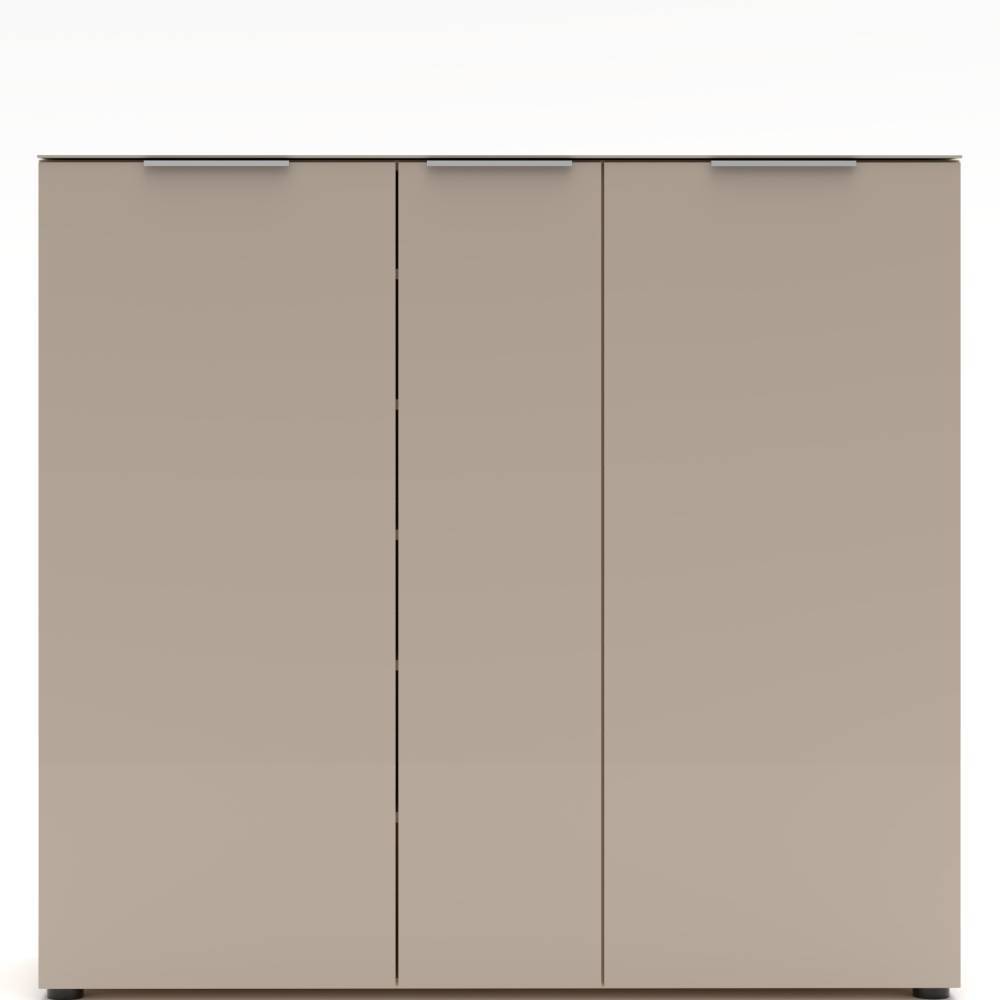 Schuhschrank in Hellgrau und Eiche Holzoptik - Kildare