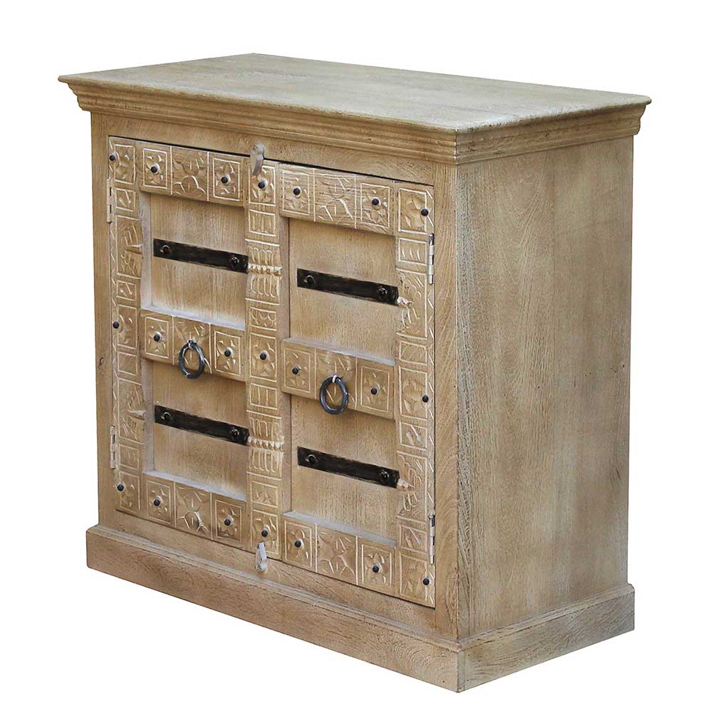 Kommode mit Doppeltür im Shabby Chic Stil - Abid