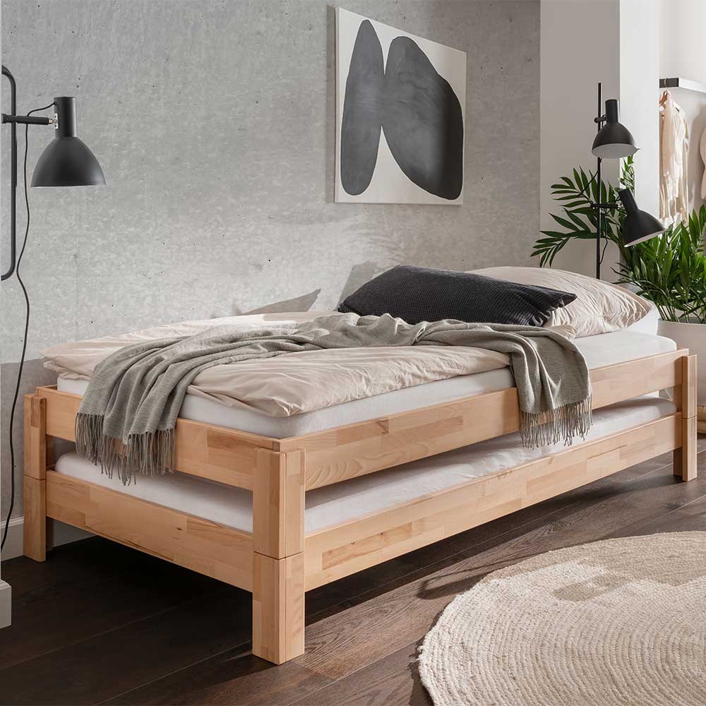 Einzelbett ohne Kopfteil stapelbar - Orda