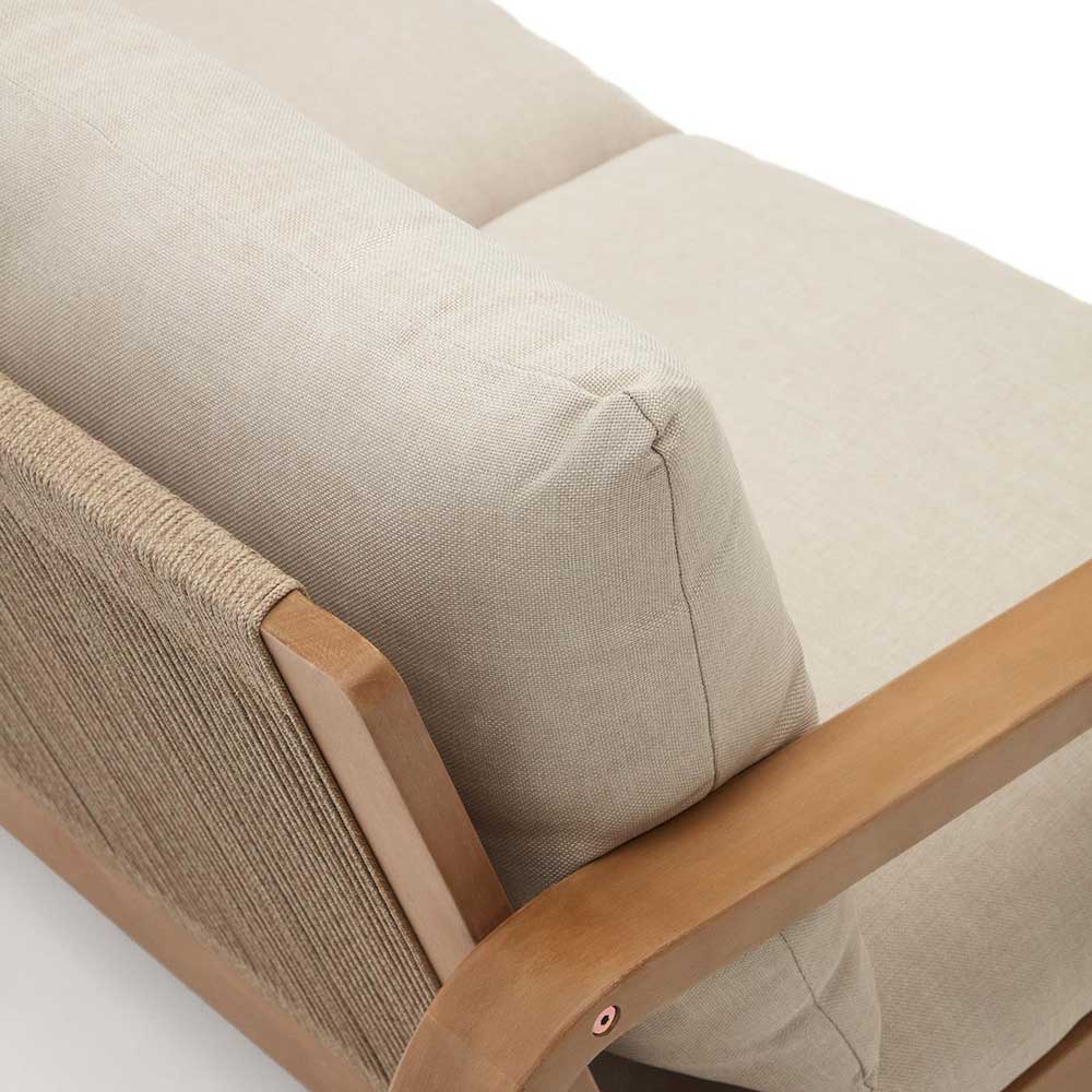 Lounge Sofa Zweisitzer aus Eukalyptusholz - Sharay