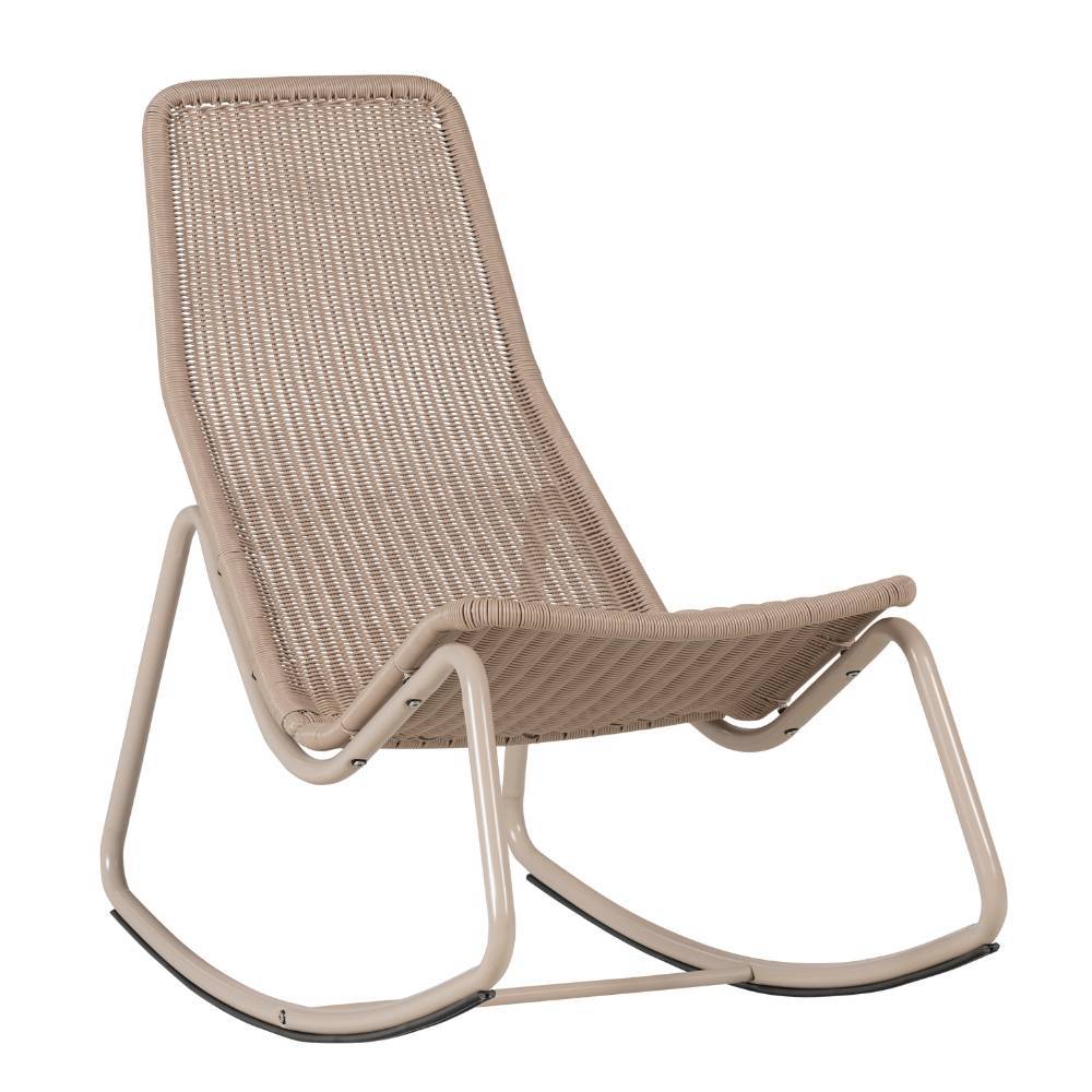Moderner Garten Schaukelstuhl in Beige mit komfortabler Form für entspannte Stunden – Fistran