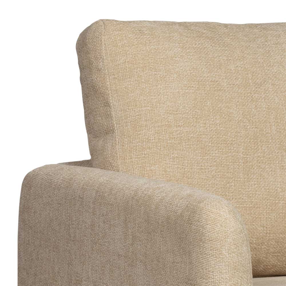 Wohnzimmer Drehsessel in Beige Chenille - Enzyla