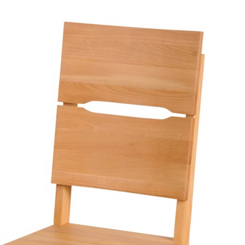 Holzstuhl Set aus Kernbuche Massivholz - Chica (2er Set)