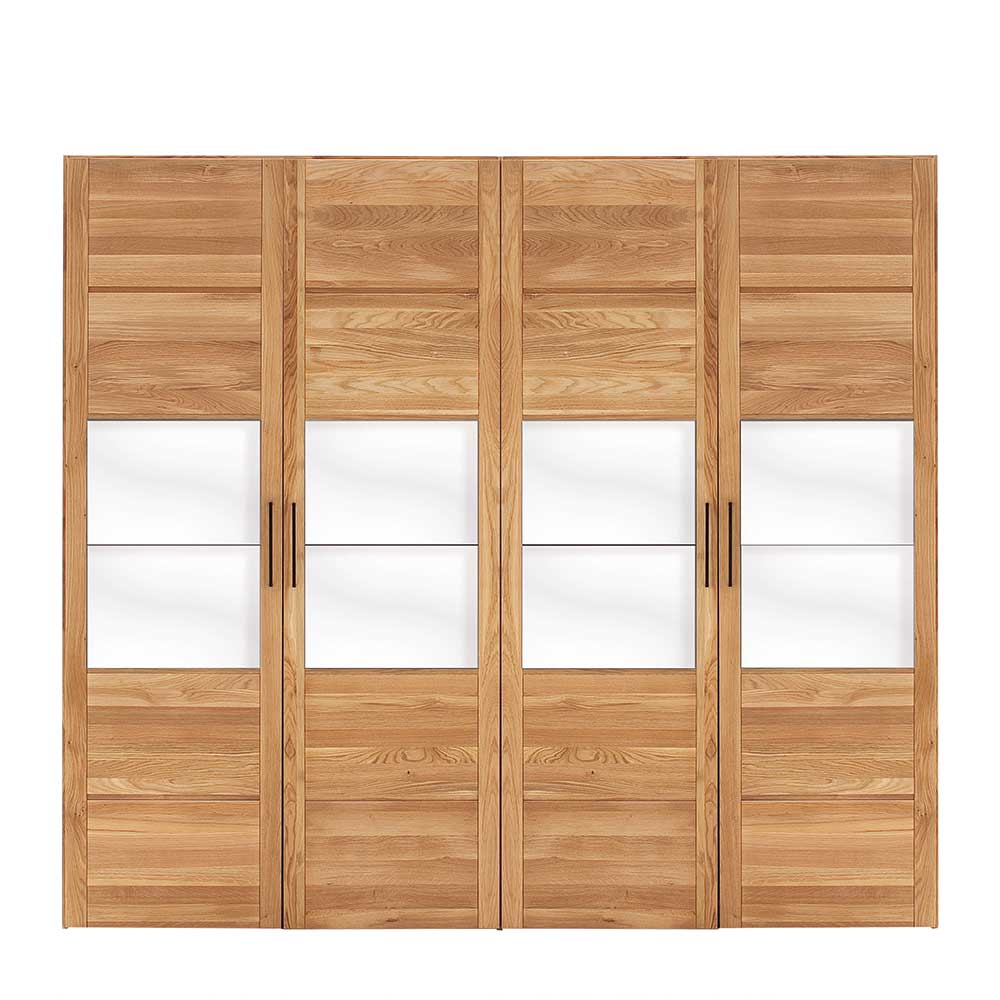 4-türiger Schlafzimmerschrank aus massivem Holz - Zaisan
