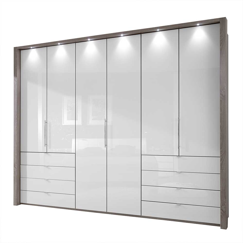 Kleiderschrank mit Passepartout & LED Licht - Empresian