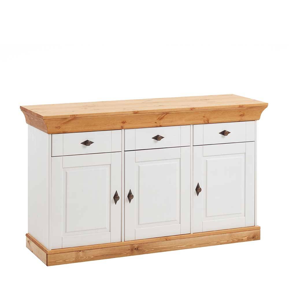 Kiefer Esszimmer Sideboard Sibiuta in Weiß