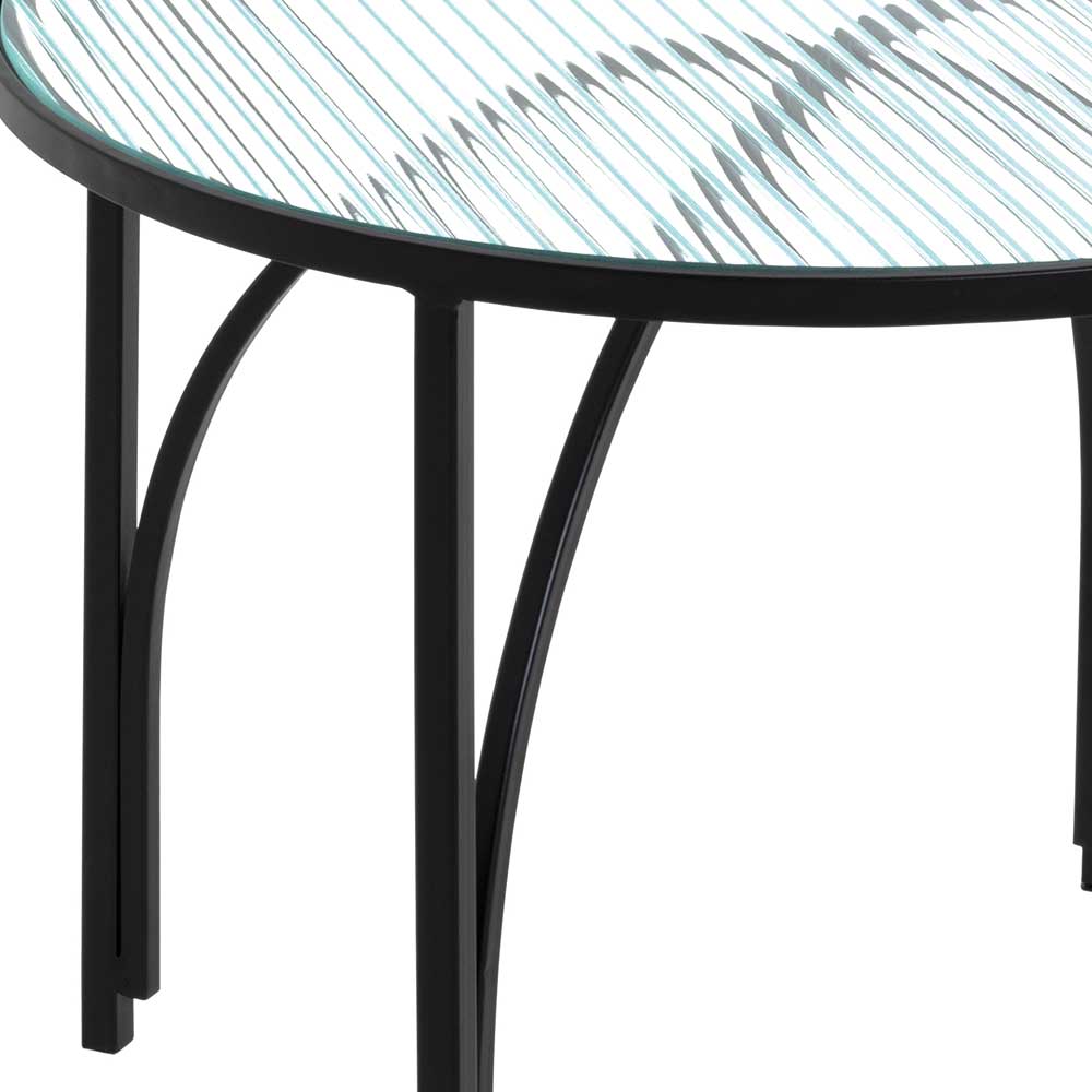 Beistelltisch mit Strukturglas Platte - Zither