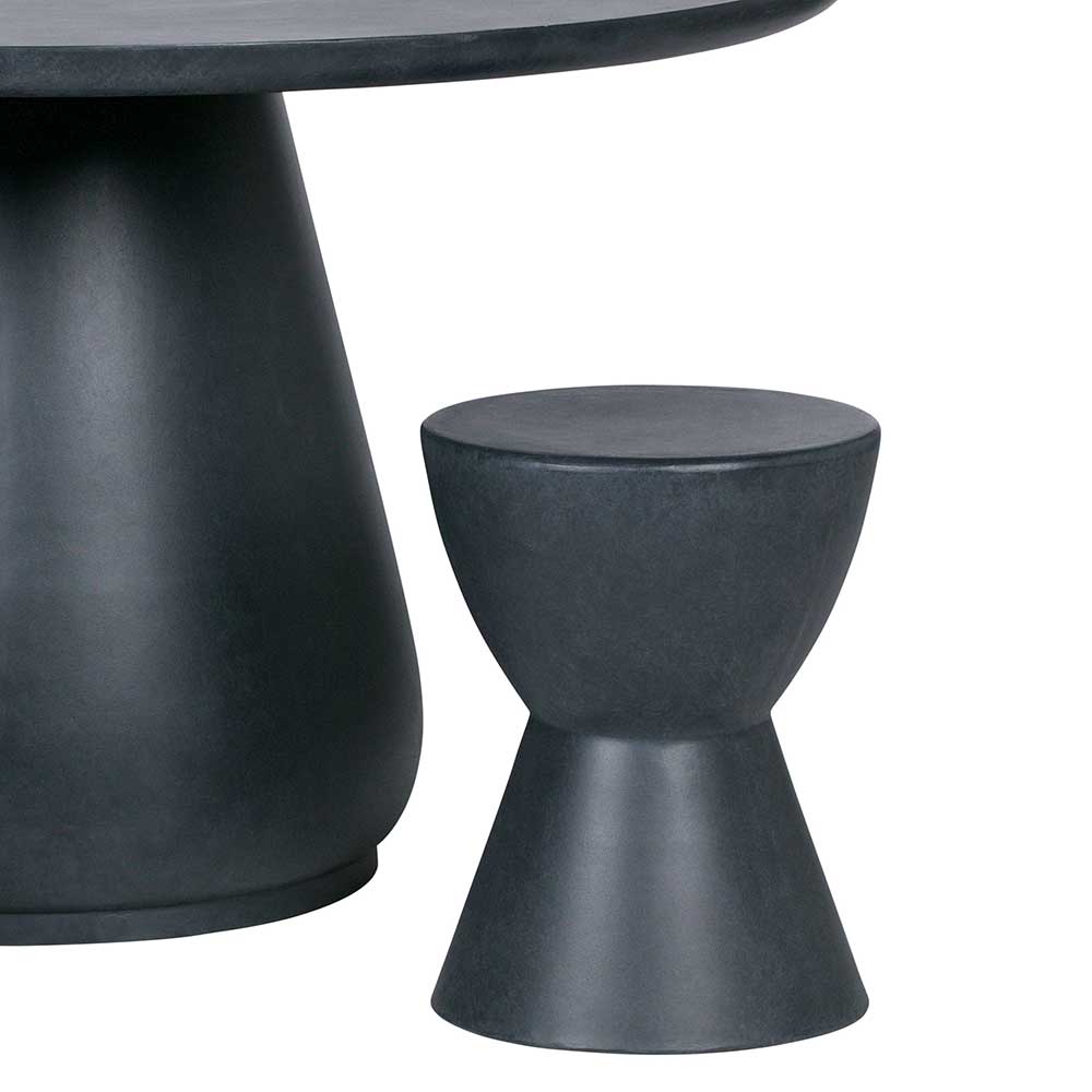 Runde Designhocker aus Tonfaser - Eterna (2er Set)