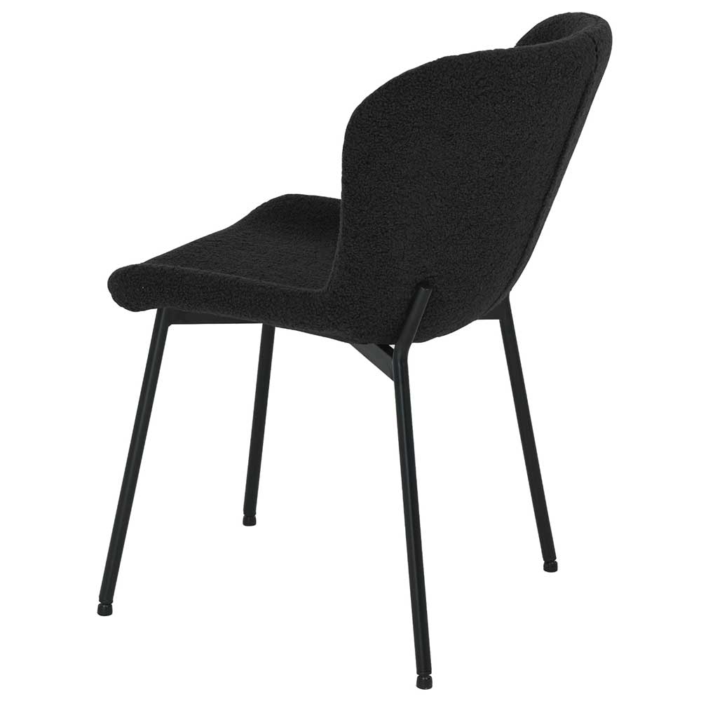 Esszimmer Polsterstuhl in Schwarz - Caleena (2er Set)