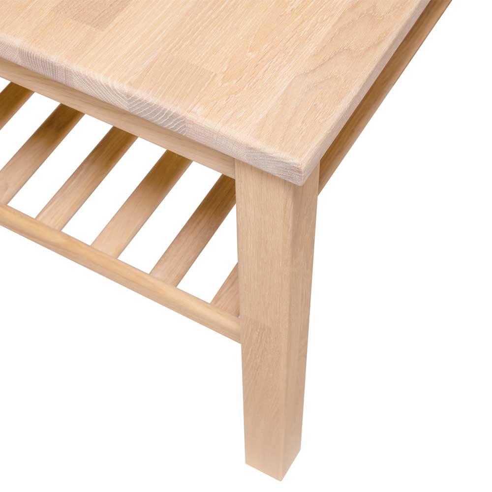 Massiver Wohnzimmertisch mit Klappe verlängerbar - Biancona