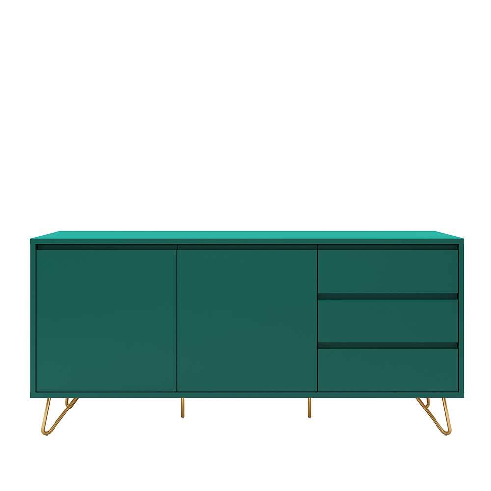 150x70x40 Sideboard in Grün & Gold - Ricriava